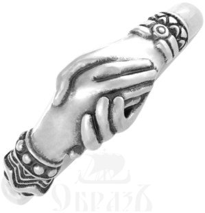 помолвочное кольцо «доверие», серебро 925 пробы (арт. 108.832)