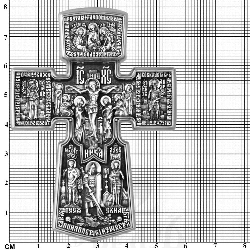 крест «богатырский крест», серебро 925 проба (арт. 101.888)